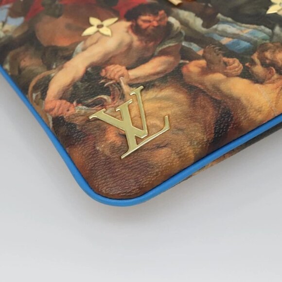 LOUIS VUITTON Celty Pochette Plat Pouch Koons Rubens M64617 LV Auth 132961M - Picture 4 of 16